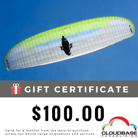 Cloudbase Paragliding Gift Certificates